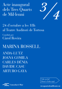 Cartel del acto inaugural de los 3/4 de Mil·leni.